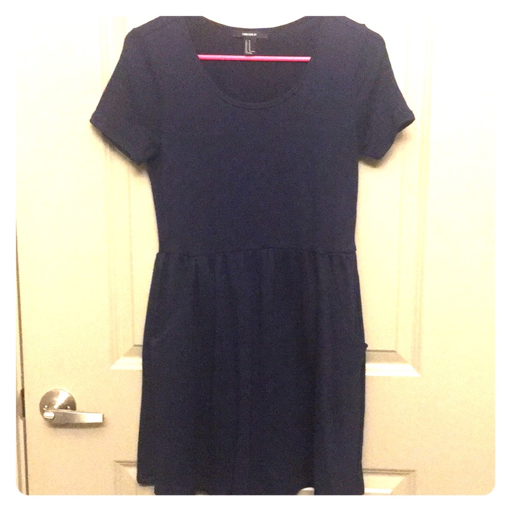 Navy, skater style dress